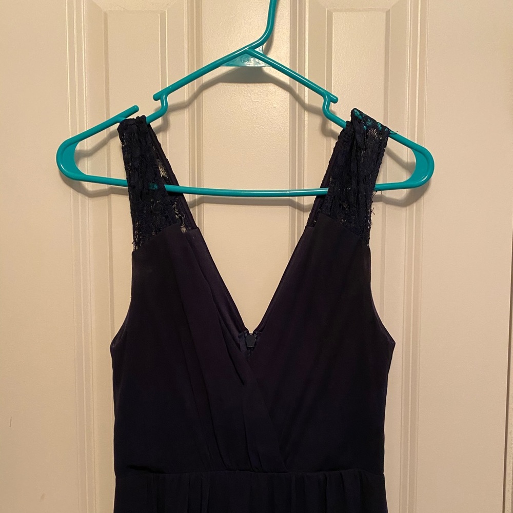 Navy Blue Formal Floor Length Dress